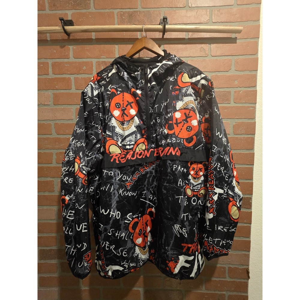 Reason Men's Windbreaker Size 3XL Jacket  New With Tag XO TEDDY ANORAk Sku89